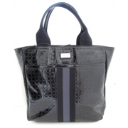 Tommy Hilfiger Large NS Tote Handbag Shiny Patent Leather-Like, Black - Hand bag - $79.98 