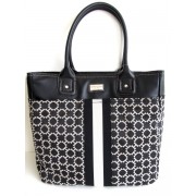 Tommy Hilfiger Large Tommy Tote Handbag "Logo Items" in Black, Ivory - Hand bag - $99.00 