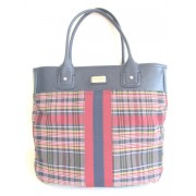 Tommy Hilfiger Logo Items, Large Plaid Tote Handbag, Multi-color - Hand bag - $69.98 