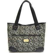 Tommy Hilfiger Logo Shopper Tote in Black / Alpaca (TH HANDBAGS, TOTES, PURSES, BAGS) - Borse - $92.00  ~ 79.02€