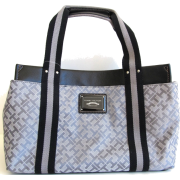 Tommy Hilfiger Medium Iconic Satchel Handbag Tote, Gray - Hand bag - $89.98 