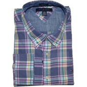 Tommy Hilfiger Men Custom Fit Checkered Long Sleeve Shirt Cadet blue/purple/green/yellow/white - Košulje - duge - $39.99  ~ 254,04kn