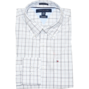 Tommy Hilfiger Men Custom Fit Plaid Long Sleeve Logo Shirt White/black/light blue - Košulje - duge - $39.99  ~ 34.35€