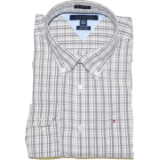 Tommy Hilfiger Men Custom Fit Plaid Long Sleeve Shirt White/grey - Košulje - duge - $39.99  ~ 254,04kn