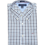 Tommy Hilfiger Men Custom Fit Plaid Short Sleeve Logo Shirt White/Navy/Green - Košulje - kratke - $37.99  ~ 241,33kn