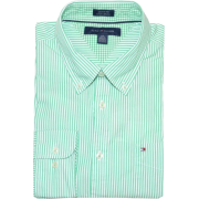 Tommy Hilfiger Men Custom Fit Striped Long Sleeve Shirt Spring green/white - Košulje - duge - $39.99  ~ 254,04kn