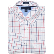 Tommy Hilfiger Men Custom fit Long Sleeve Plaid Shirt White/Red/Navy - Srajce - dolge - $39.99  ~ 34.35€