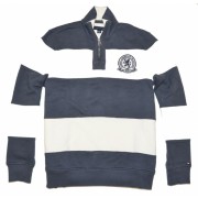 Tommy Hilfiger Men Half Zip Rugby T-Shirt Sweatshirt Dark grey/off white - Košulje - duge - $49.99  ~ 317,57kn