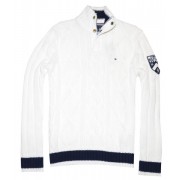 Tommy Hilfiger Men Logo Cable Knit Sweater White/navy - Košulje - duge - $99.99  ~ 635,19kn