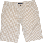 Tommy Hilfiger Men Plaid Casual Shorts White/Camel - Shorts - $29.99 