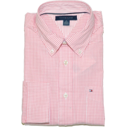Tommy Hilfiger Men Plaid Long Sleeve Logo Shirt Light Pink/White - Košulje - duge - $34.99  ~ 30.05€