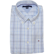 Tommy Hilfiger Men Plaid Seersucker Short Sleeve Shirt White/blue/black/light blue - Košulje - kratke - $37.99  ~ 241,33kn