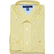 Tommy Hilfiger Men Striped Long Sleeve Logo Shirt Yellow/Black/White - Košulje - duge - $39.99  ~ 34.35€