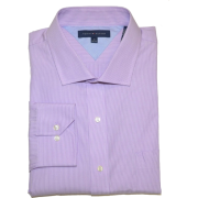 Tommy Hilfiger Men Striped Long Sleeve Shirt Lilac/White - Srajce - dolge - $42.99  ~ 36.92€