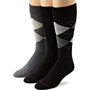 Tommy Hilfiger Men's 3 Pack Argyle Crew Socks Black/flannel - Underwear - $18.00 