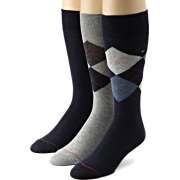 Tommy Hilfiger Men's 3 Pack Argyle Crew Socks Navy/Gray - Underwear - $18.00 