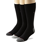 Tommy Hilfiger Men's 3 Pack Dress Flat Knit Crew Socks Khaki/brown - Underwear - $18.00 