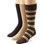 Tommy Hilfiger Men's 3 Pack Multi Stripe Crew Socks Coffee Bean/khaki - Underwear - $18.00 