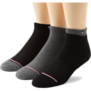 Tommy Hilfiger Men's 3 Pack Target Cushion Fashion Ped Socks Black/Charcoal - Underwear - $15.00 