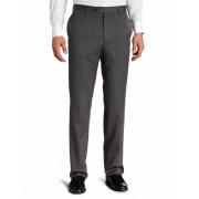 Tommy Hilfiger Men's Flat Front 100% Wool Dress Pant Gray - Pants - $52.60 