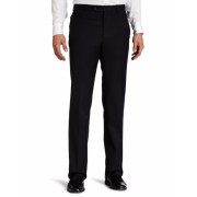 Tommy Hilfiger Men's Flat Front 100% Wool Dress Pant Navy - Pants - $52.60 