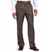 Tommy Hilfiger Men's Flat Front Sharkskin Pant Brown - Pants - $84.99 