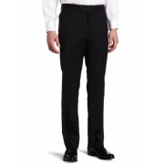Tommy Hilfiger Men's Flat Front Trim Fit 100% Wool Suit Separate Pant Black pin stripe - Pants - $53.28 