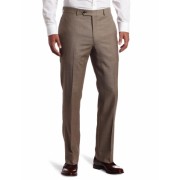 Tommy Hilfiger Men's Flat Front Trim Fit 100% Wool Suit Separate Pant Tan solid - Pants - $53.28 