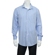 Tommy Hilfiger Men's Light Blue Window Pane Dress Shirt Cadet Blue (light blue, med blue and white) - Srajce - dolge - $41.60  ~ 35.73€