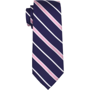 Tommy Hilfiger Men's Prep Stripe Tie Dark Navy - Tie - $59.50 