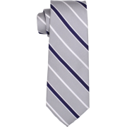 Tommy Hilfiger Men's Prep Stripe Tie Gray - Tie - $59.50 