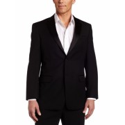 Tommy Hilfiger Men's Side Vent Trim Fit Tuxedo Coat Black Solid - Jacket - coats - $116.11 