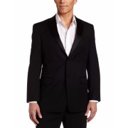 Tommy Hilfiger Men's Side Vent Trim Fit Tuxedo Coat Black Solid - Jacket - coats - $116.11 