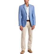 Tommy Hilfiger Men's Trim Fit 2 Button Side Vent Chambray Sport Coat Blue - Jakne in plašči - $125.35  ~ 107.66€