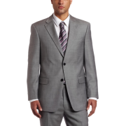 Tommy Hilfiger Men's Two Button Trim Fit 100% Wool Suit Separate Coat Grey solid - Suits - $124.70 