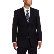 Tommy Hilfiger Men's Two Button Trim Fit 100% Wool Suit Separate Coat Navy Slim Stripe - Suits - $124.70 