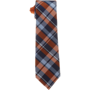 Tommy Hilfiger Men's Two Color Plaid Tie Orange - Tie - $59.50 