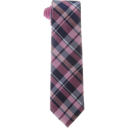 Tommy Hilfiger Men's Two Color Plaid Tie Pink - Tie - $48.20 