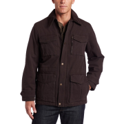 Tommy Hilfiger Men's Washed Cotton 4 Pocket Barn Jacket Dark Brown - Kurtka - $135.00  ~ 115.95€