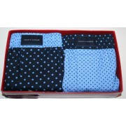 Tommy Hilfiger Men's Woven Boxer Shorts 2 Pack - Gift Boxed, Navy/Blue-Dot - Underwear - $32.00 
