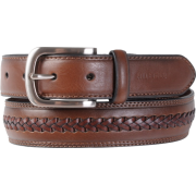 Tommy Hilfiger Mens Braid Detail Topstitched Genuine Leather Belt Brown - Remenje - $18.99  ~ 120,64kn
