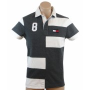 Tommy Hilfiger Mens Classic Fit Short Sleeve Logo Polo Shirt Gray - Košulje - kratke - $59.99  ~ 381,09kn