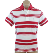 Tommy Hilfiger Mens Classic Fit Short Sleeve Logo Polo Shirt Red/White - Košulje - kratke - $44.99  ~ 285,80kn