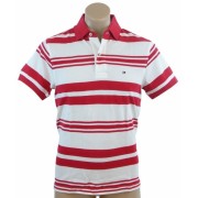 Tommy Hilfiger Mens Classic Fit Short Sleeve Logo Polo Shirt Red/White - Košulje - kratke - $44.99  ~ 285,80kn