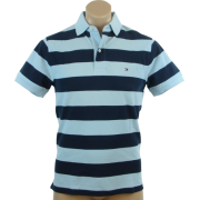 Tommy Hilfiger Mens Classic Fit Short Sleeve Striped Logo Polo Shirt Blue/Navy - Košulje - kratke - $49.99  ~ 317,57kn