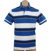 Tommy Hilfiger Mens Classic Fit Short Sleeve Striped Logo Polo Shirt Blue/White/Navy - Košulje - kratke - $49.99  ~ 317,57kn