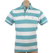 Tommy Hilfiger Mens Classic Fit Short Sleeve Striped Logo Polo Shirt Green/white - Košulje - kratke - $49.99  ~ 317,57kn