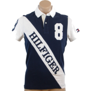 Tommy Hilfiger Mens Custom Fit #8 Logo Polo Shirt Navy/White - Košulje - kratke - $54.99  ~ 349,33kn