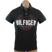 Tommy Hilfiger Mens Custom Fit Logo Polo Shirt Gray - Košulje - kratke - $49.99  ~ 317,57kn