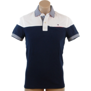 Tommy Hilfiger Mens Custom Fit Logo Polo Shirt Navy/White - Košulje - kratke - $49.99  ~ 317,57kn